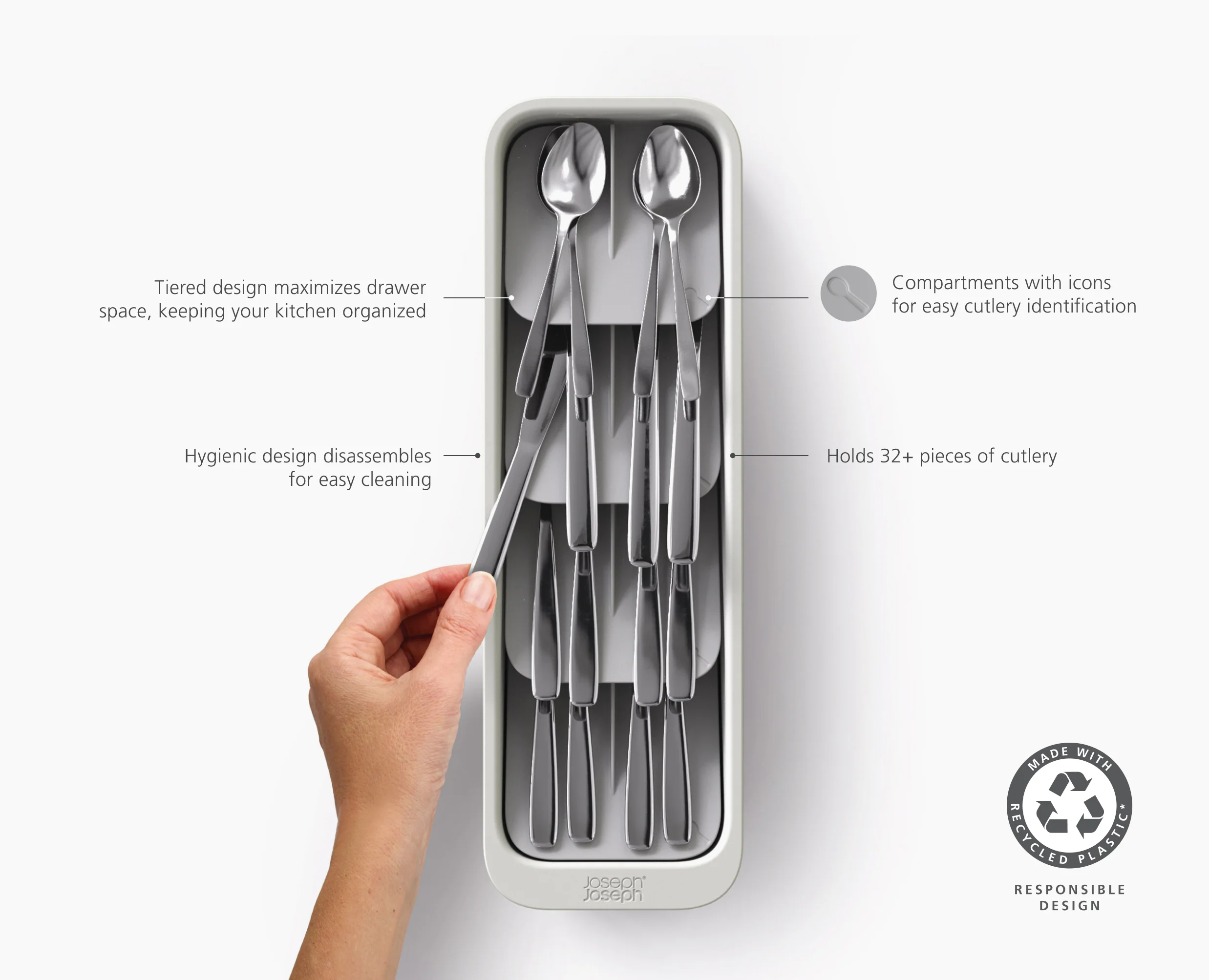DrawerStore™ Compact Tiered Cutlery Organizer - Image 6