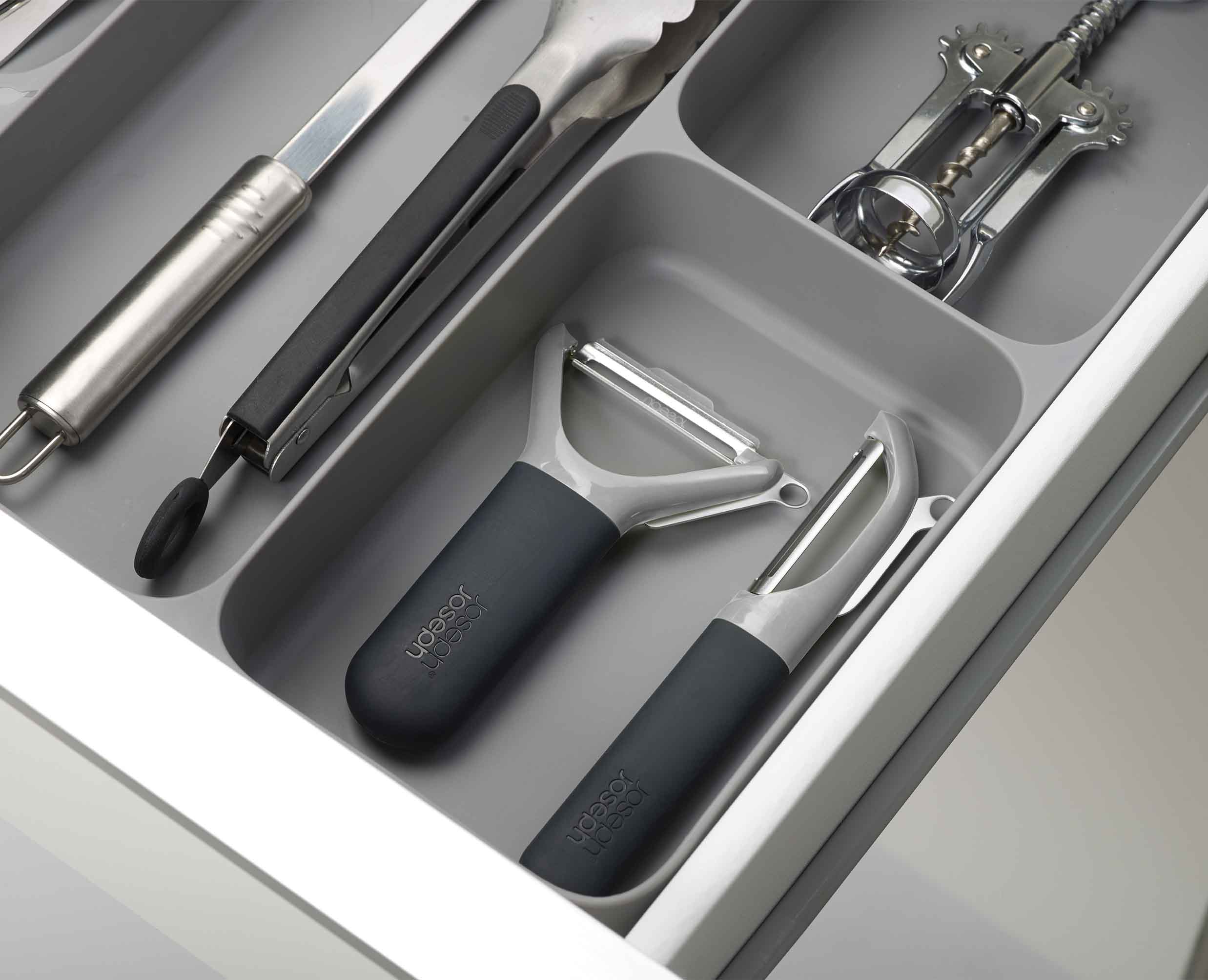 DrawerStore™ Gray Cutlery, Utensil & Gadget Organizer - Image 4