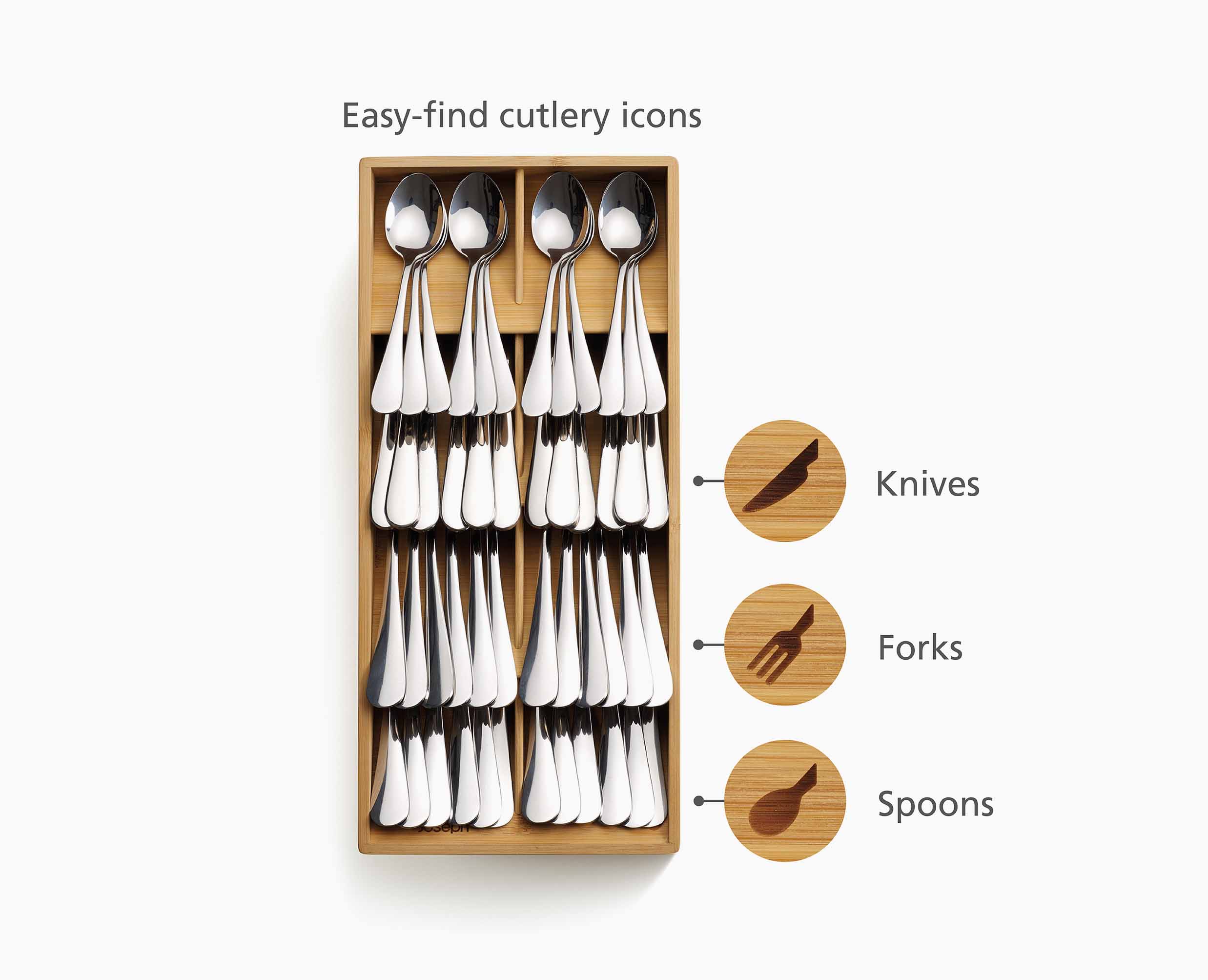 DrawerStore™ Bamboo Large Cutlery Organizer - Image 8