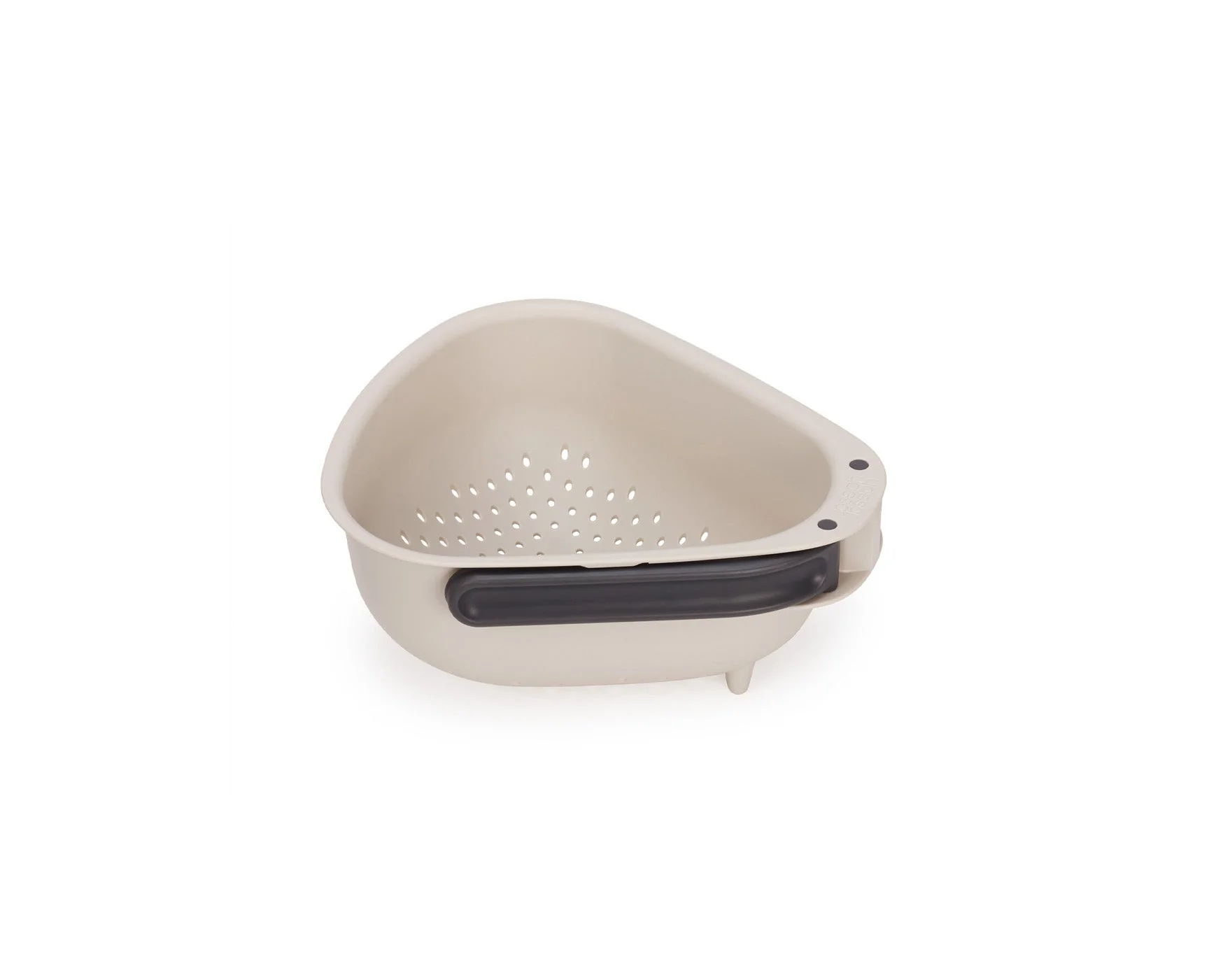 Droplet Large White Colander with Folding Handle - Image 2