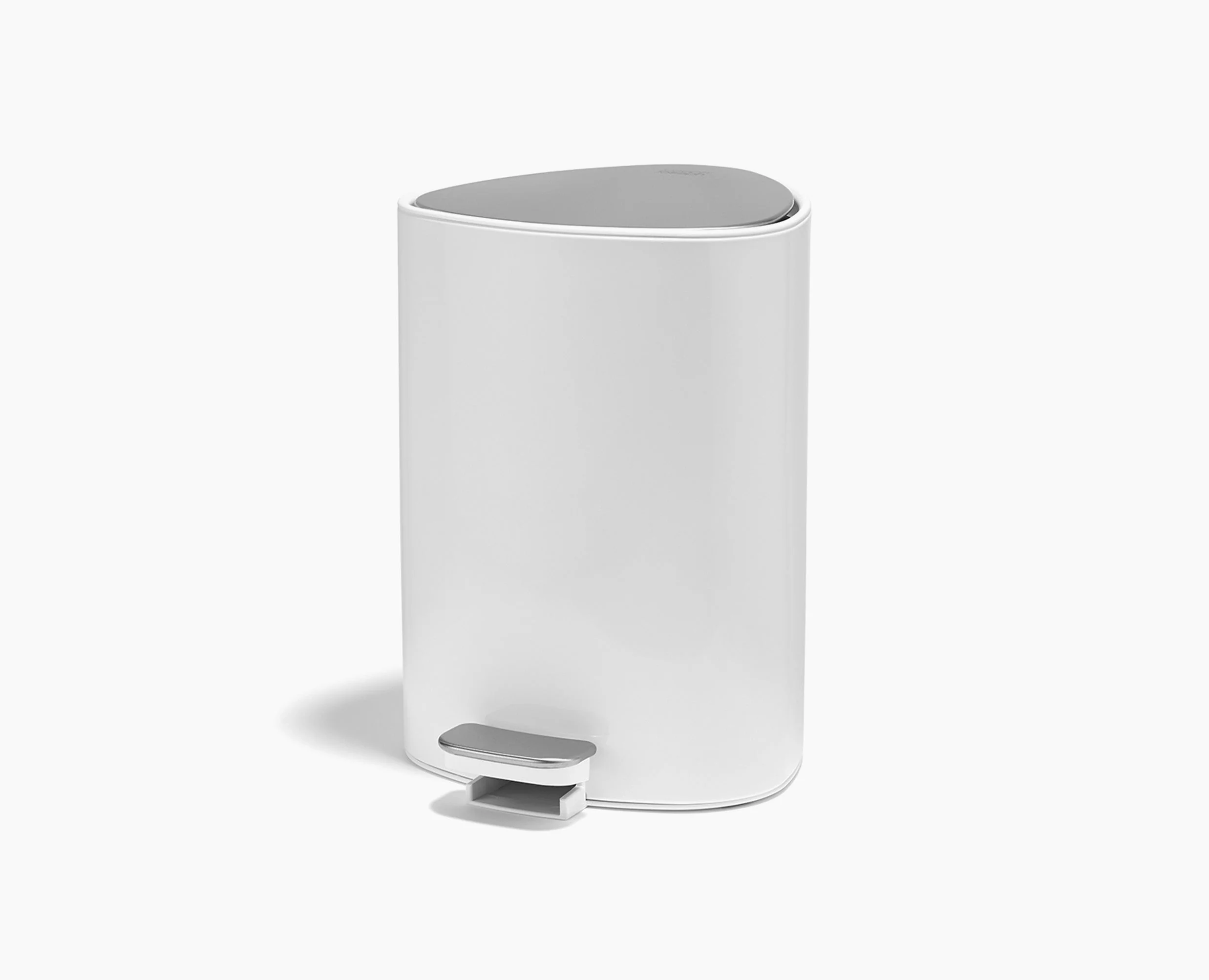 EasyStore™ 5L Gloss White Bathroom Pedal Trash Can