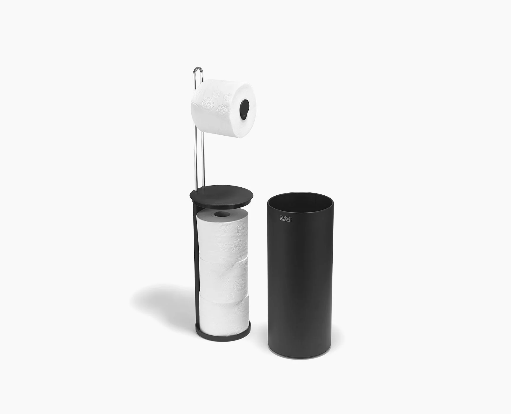 EasyStore™ Matt Black Concealed Toilet Paper Holder
