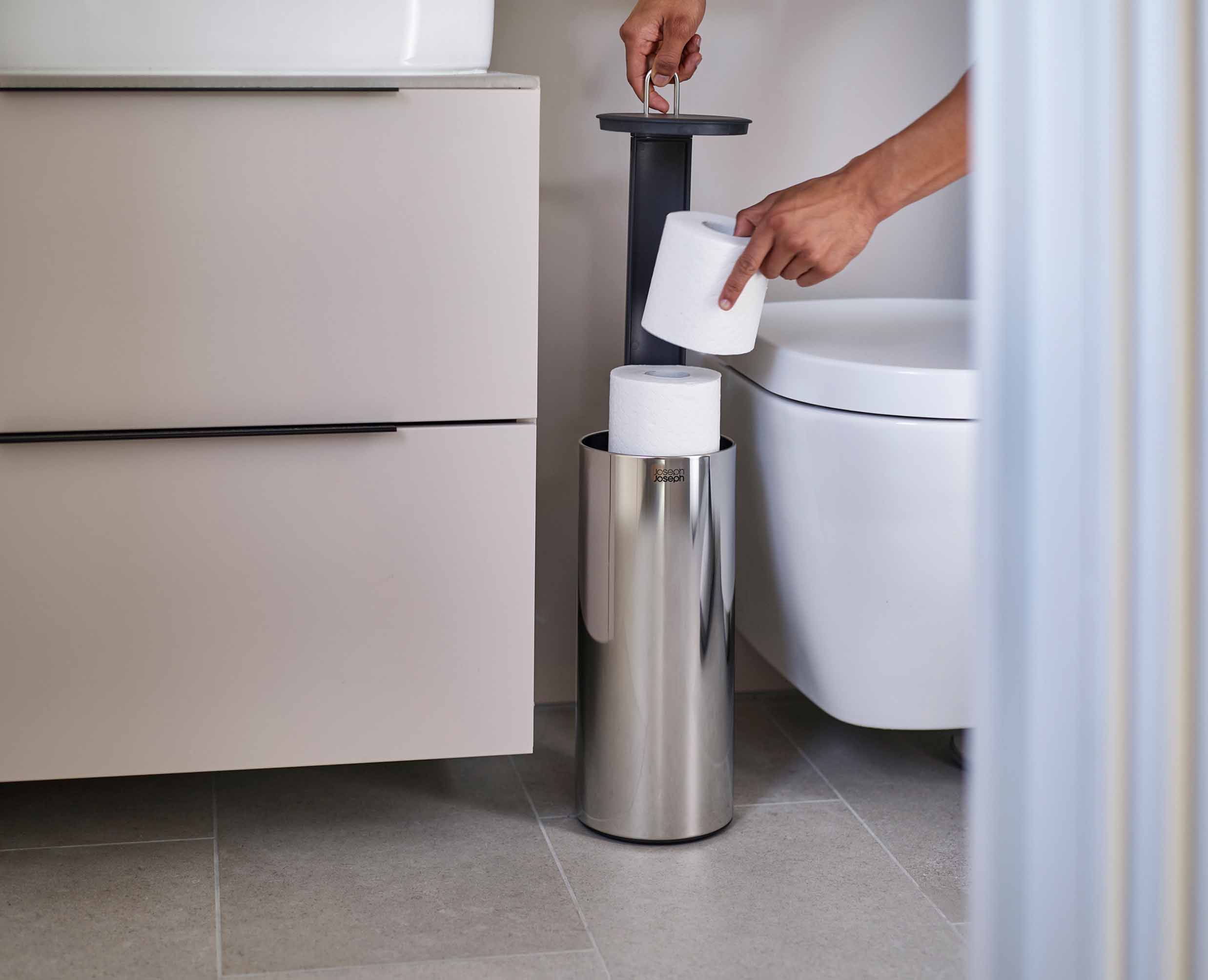 Easystore™ Luxe Stainless-steel Concealed Toilet Paper Holder - Image 3