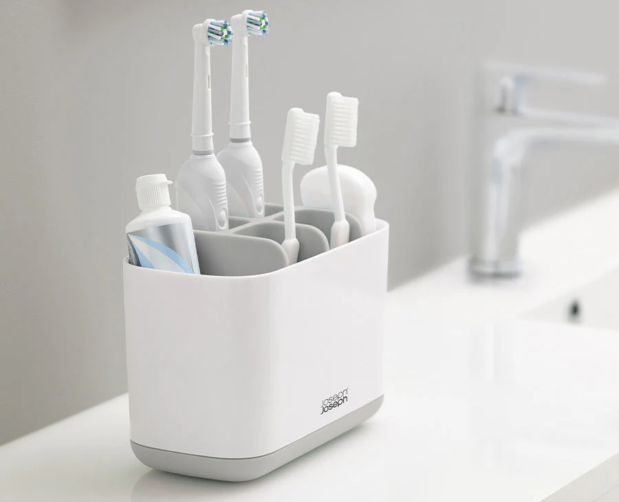 EasyStore™ Large Light Gray Toothbrush Holder - Image 3