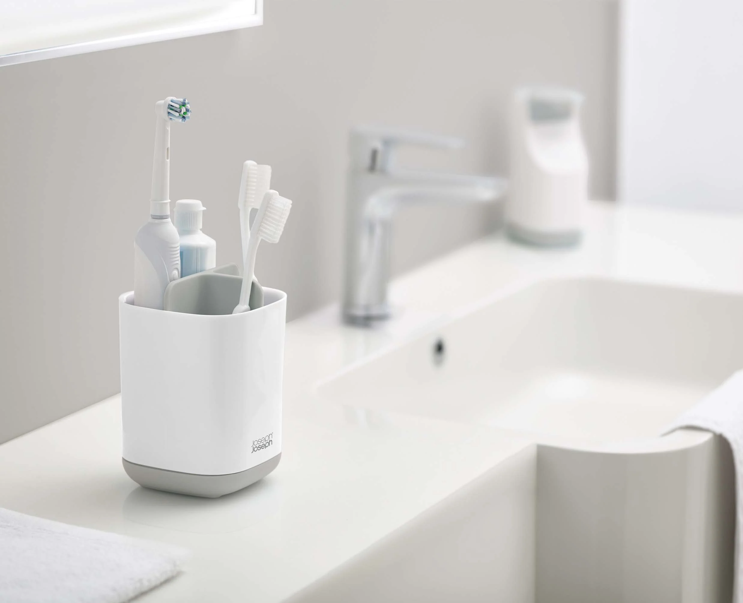 EasyStore™ Light Gray Toothbrush Holder - Image 3