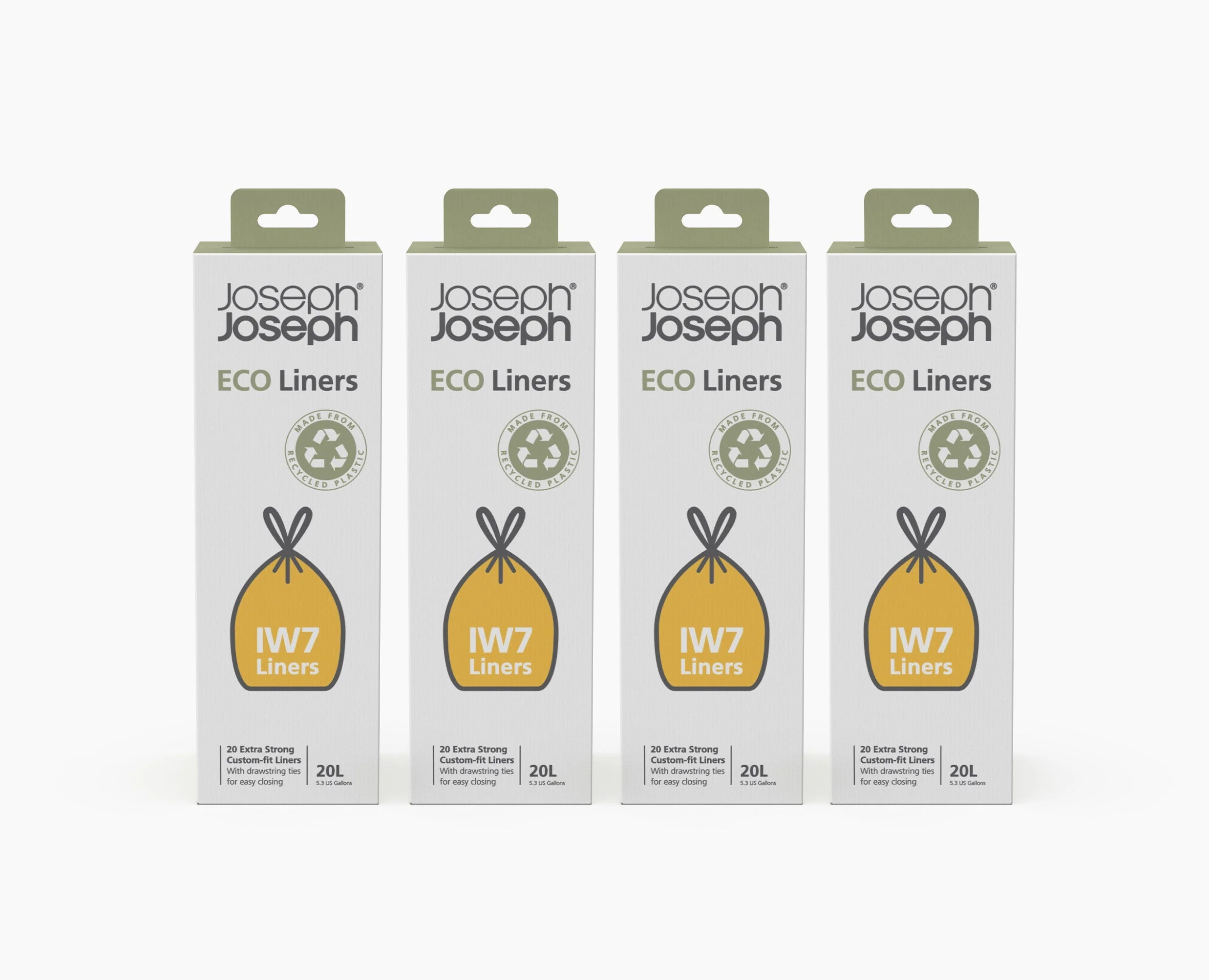 IW7 20L Gray Recycled Trash Bags - 4 pack - Image 3
