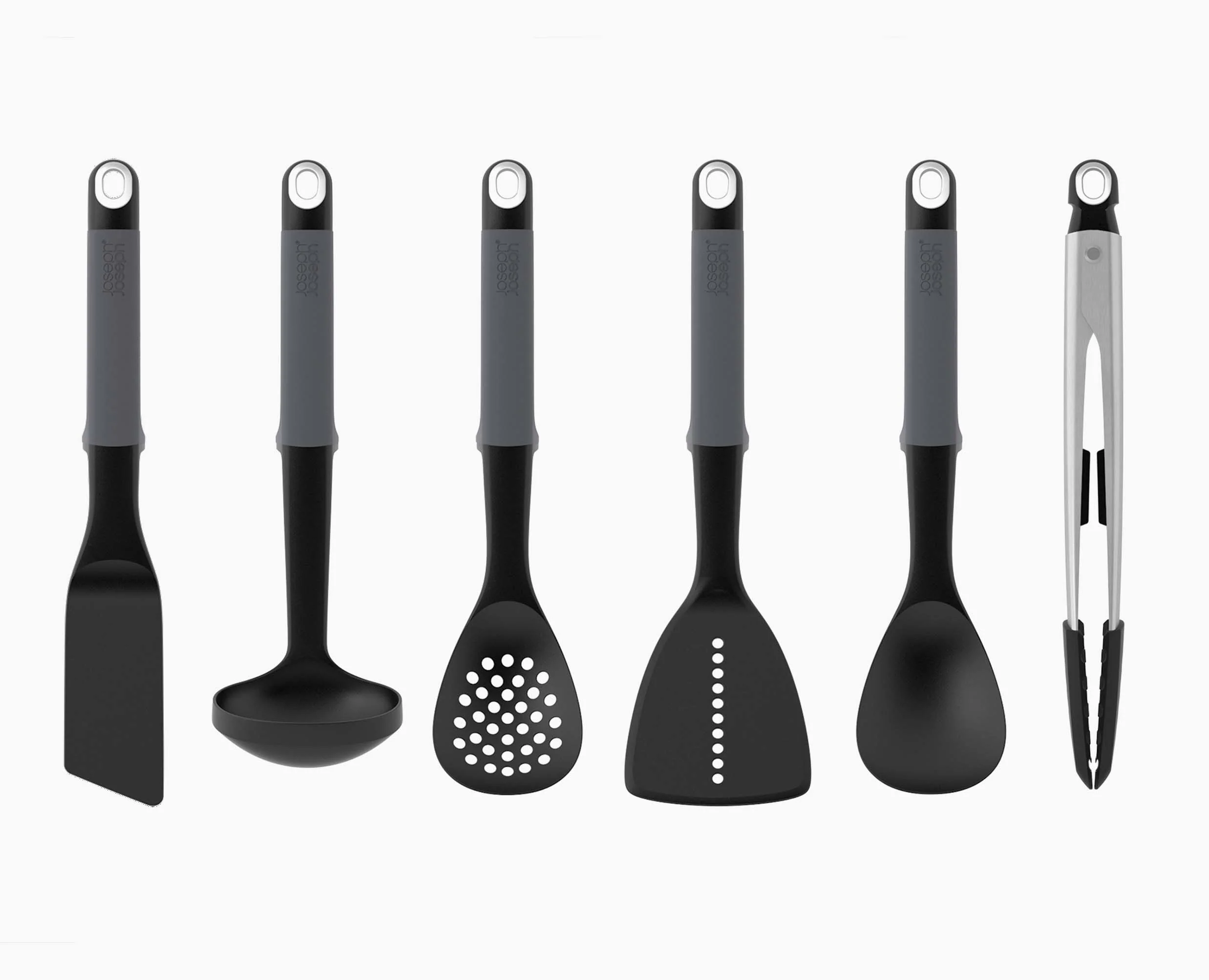 Elevate™ 6-piece Gray Utensils Carousel Set with Tongs - Image 4
