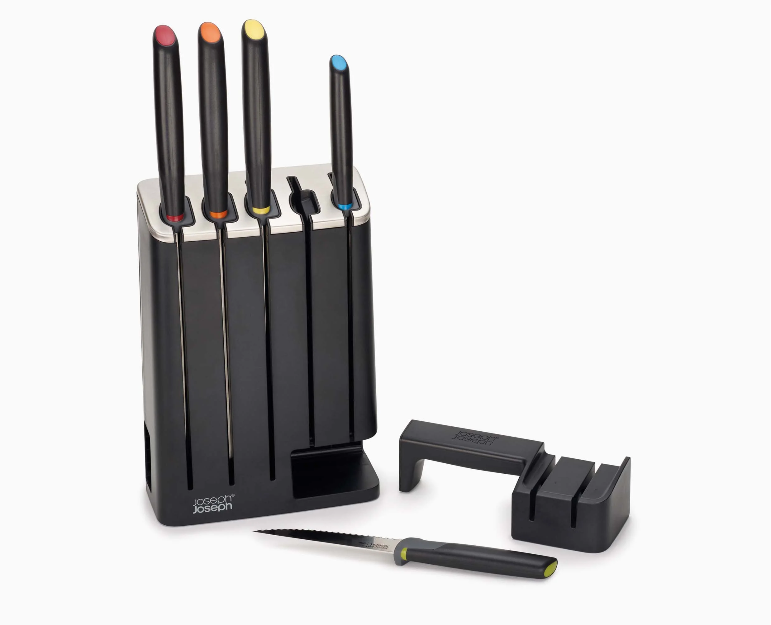 Elevate™ SlimBlock 5-piece Multicolor Knife Set with Sharpener - Image 6