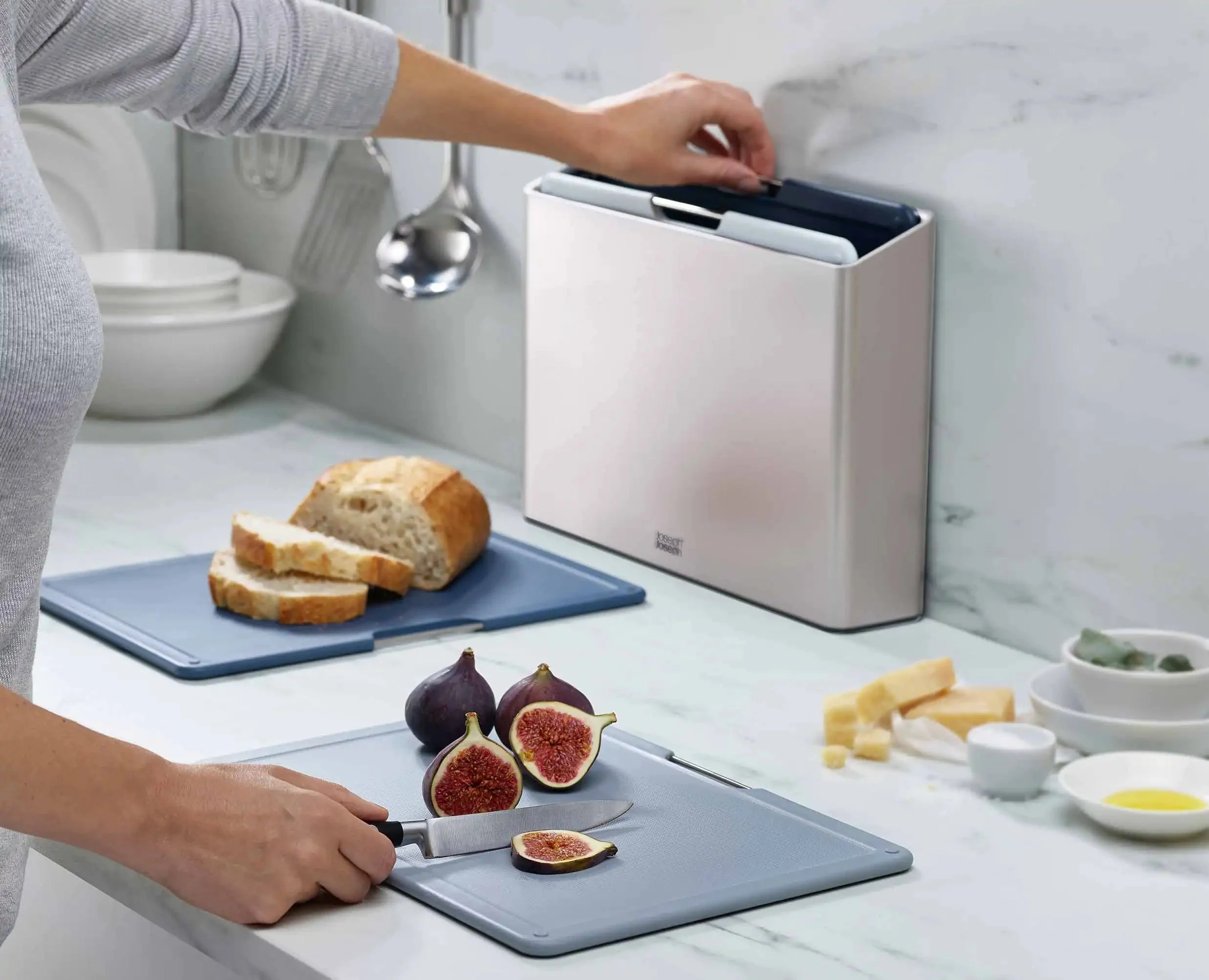 Folio™ 4-piece Blue Cutting Board Set - Editions - Image 3