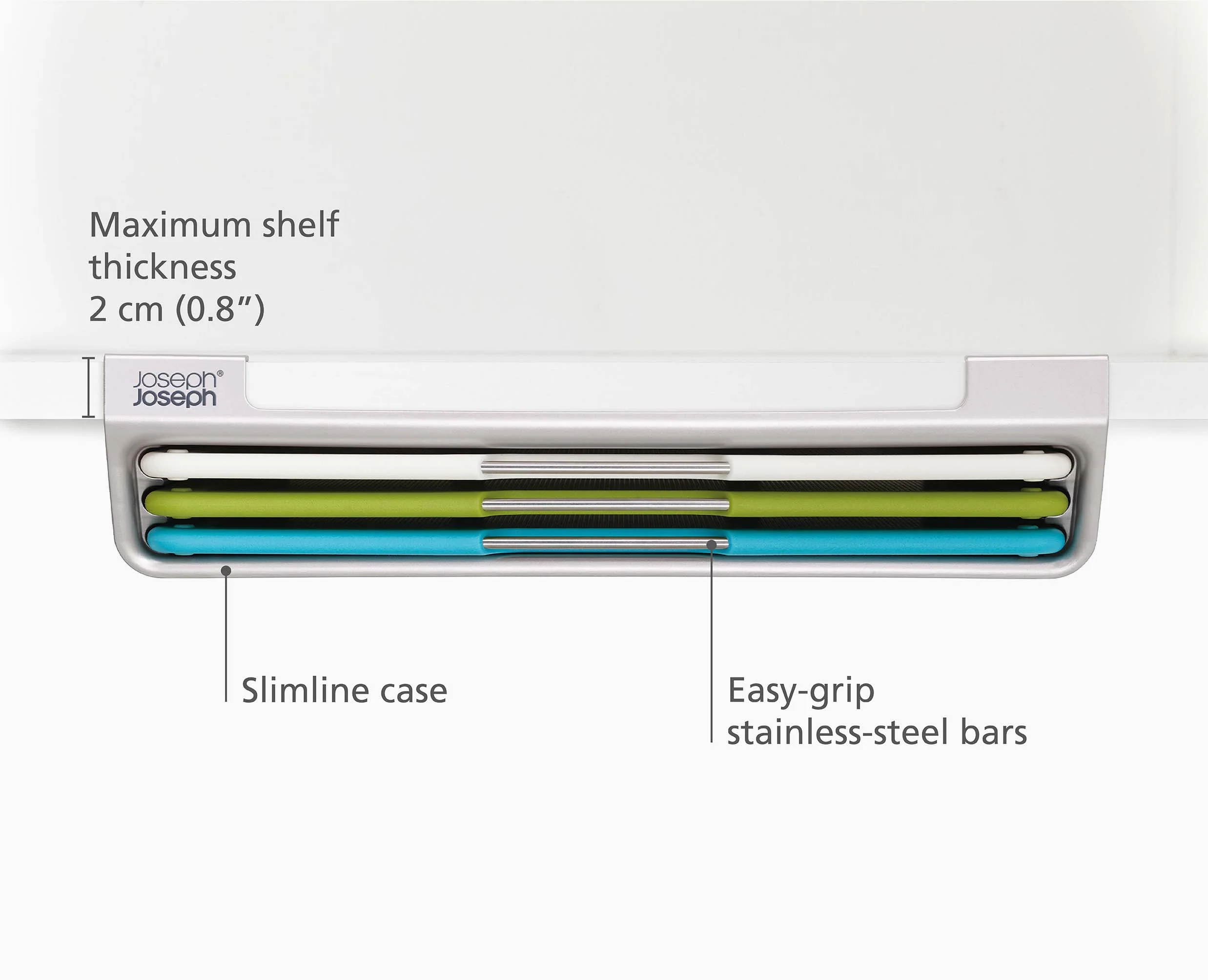 Folio™ Slim 3-piece Under-shelf Multicolour Chopping Board Set - Image 7