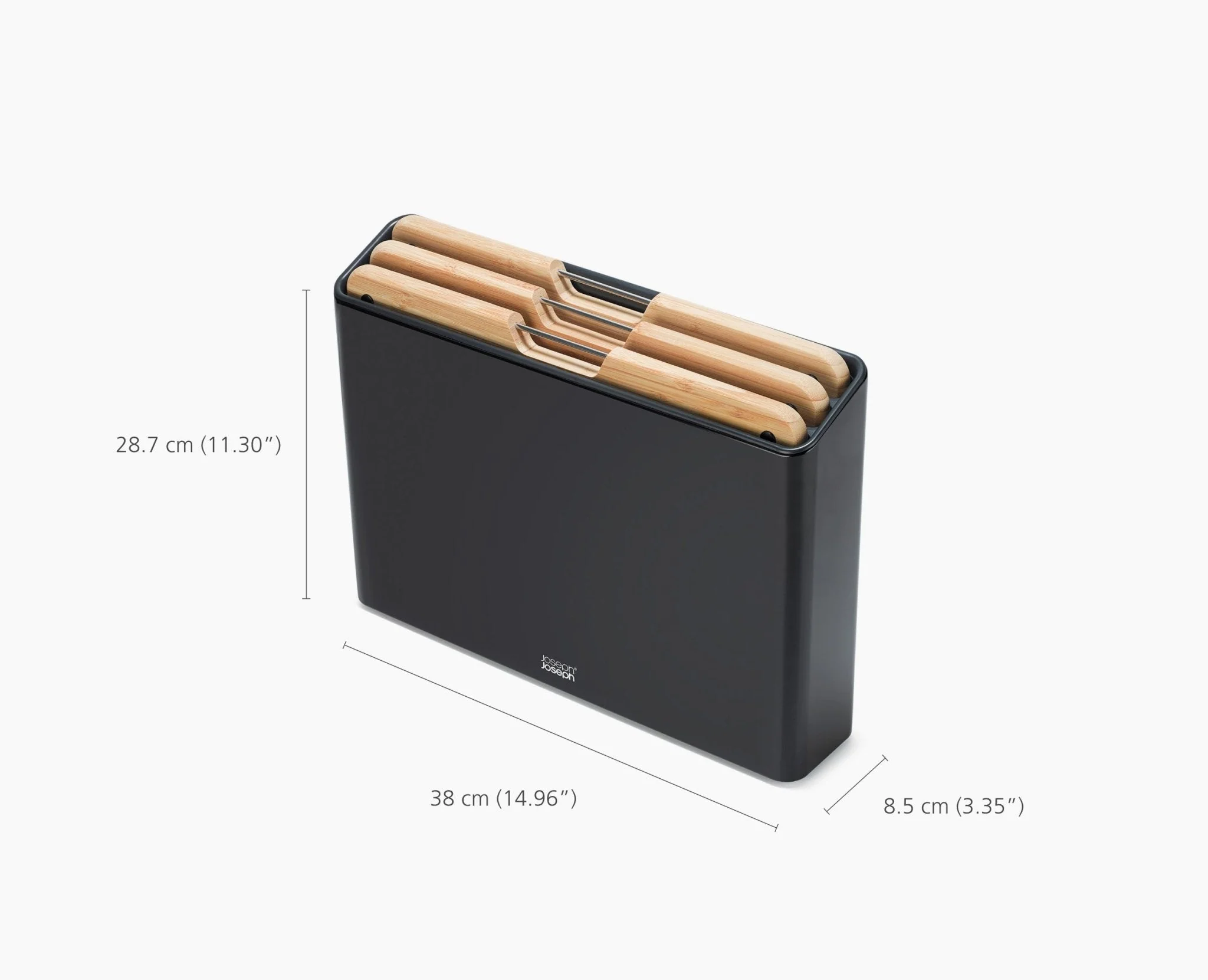 Folio™ Steel 3-Piece Bamboo Cutting Board Set With Black Stainless-Steel Case - Image 7