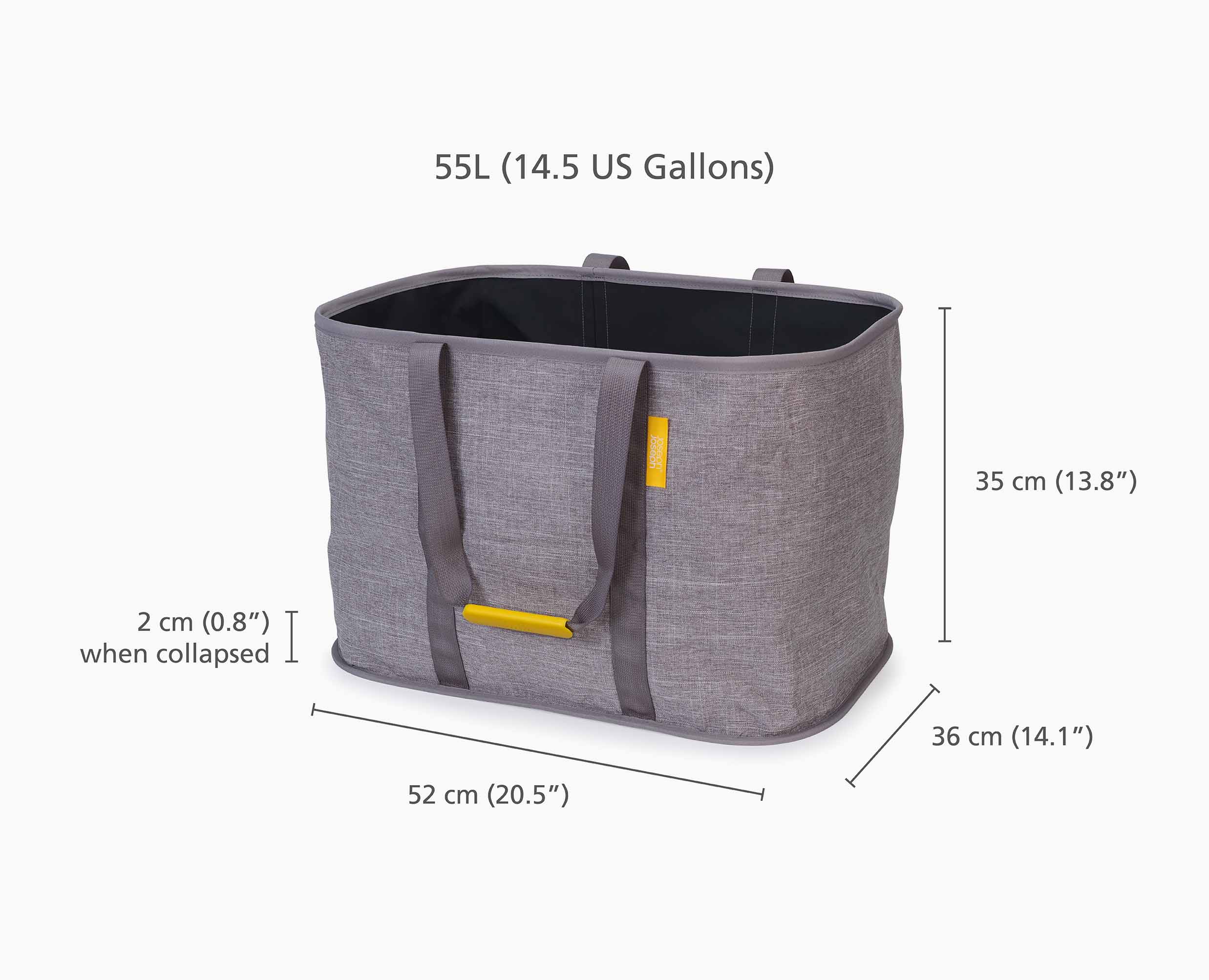 Hold-All™ Max Gray Collapsible 55L Laundry Basket - Image 7
