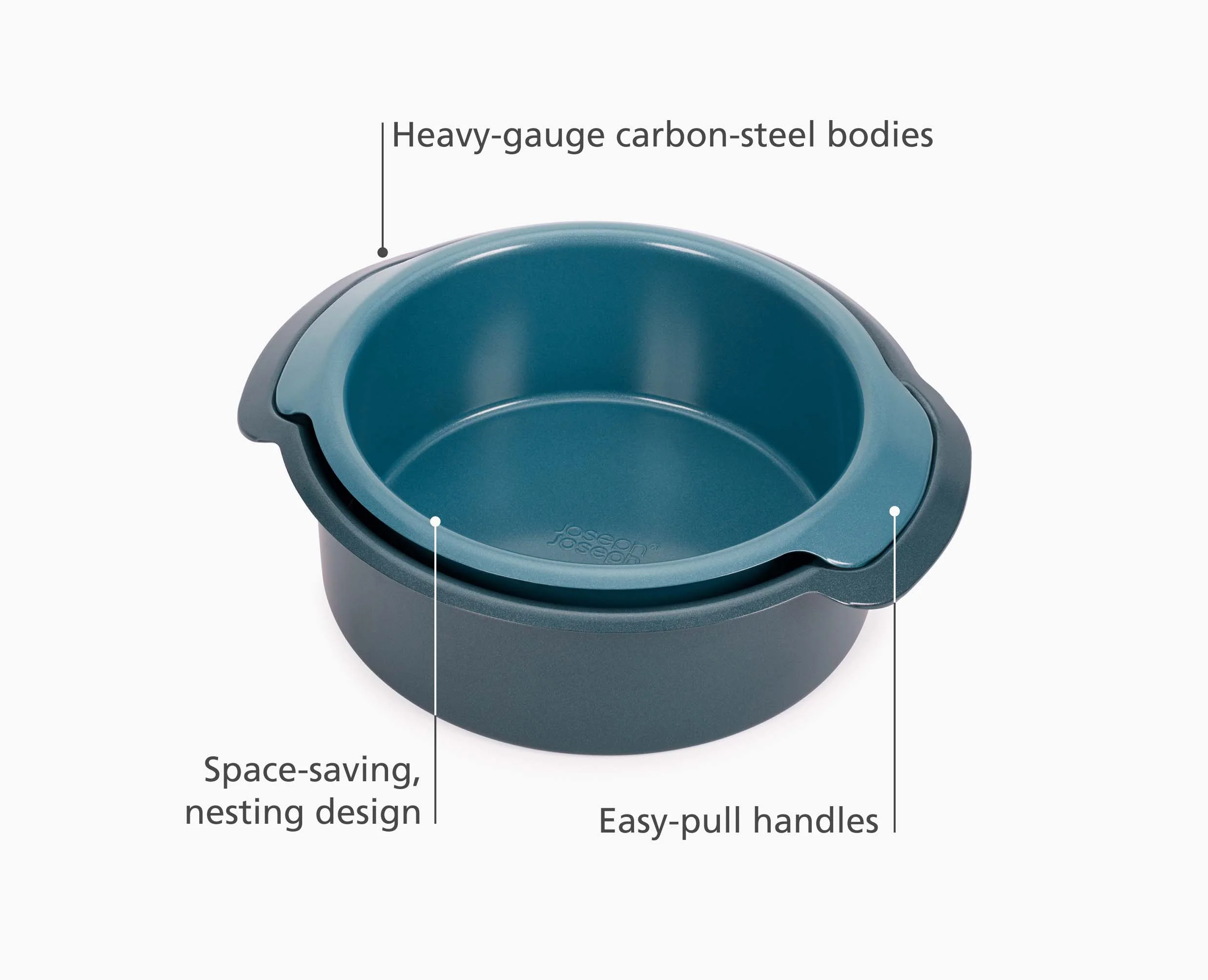 Nest™ Bake Non-Stick 2-piece Blue Round Cake Pan Set - Image 4