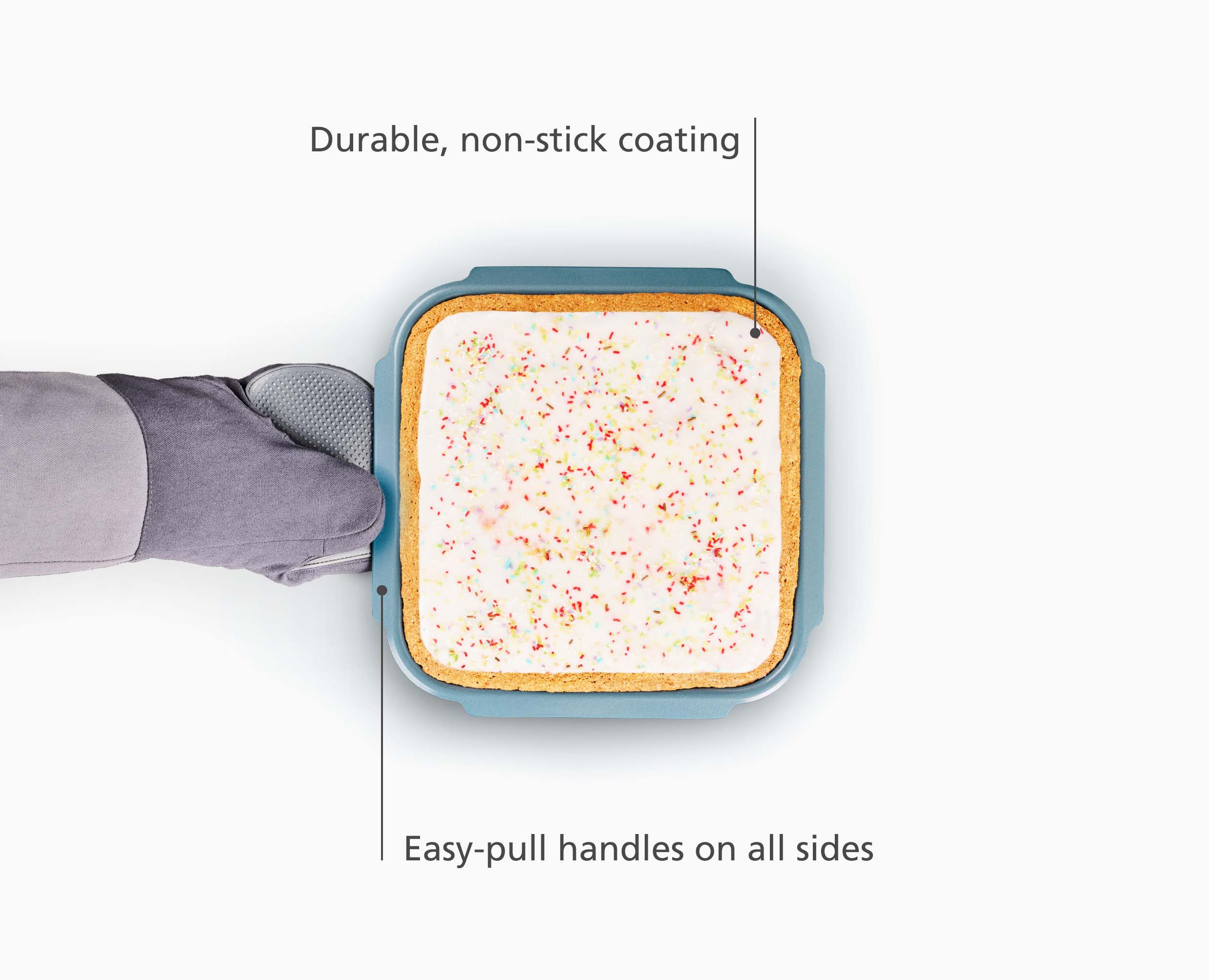 Nest™ Bake Non-Stick Medium Blue Baking Sheet - Image 4
