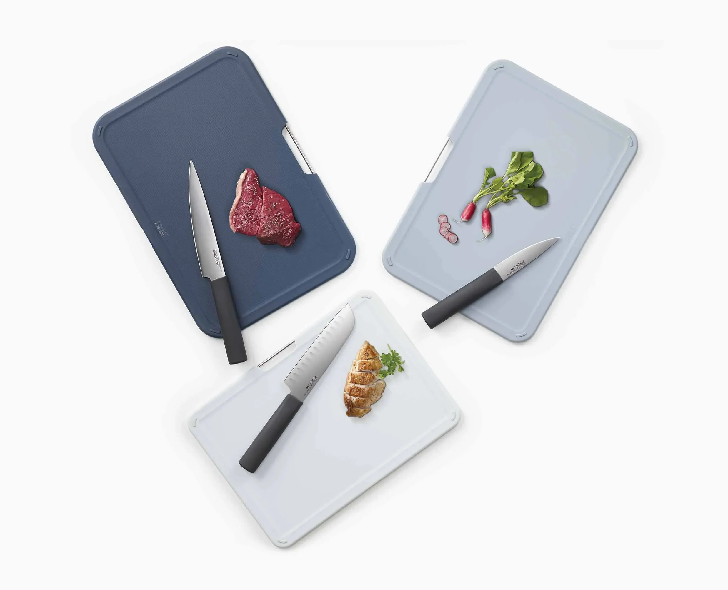 Nest™ Boards Plus 6-piece Knife & Gray Cutting Board Set - Image 6