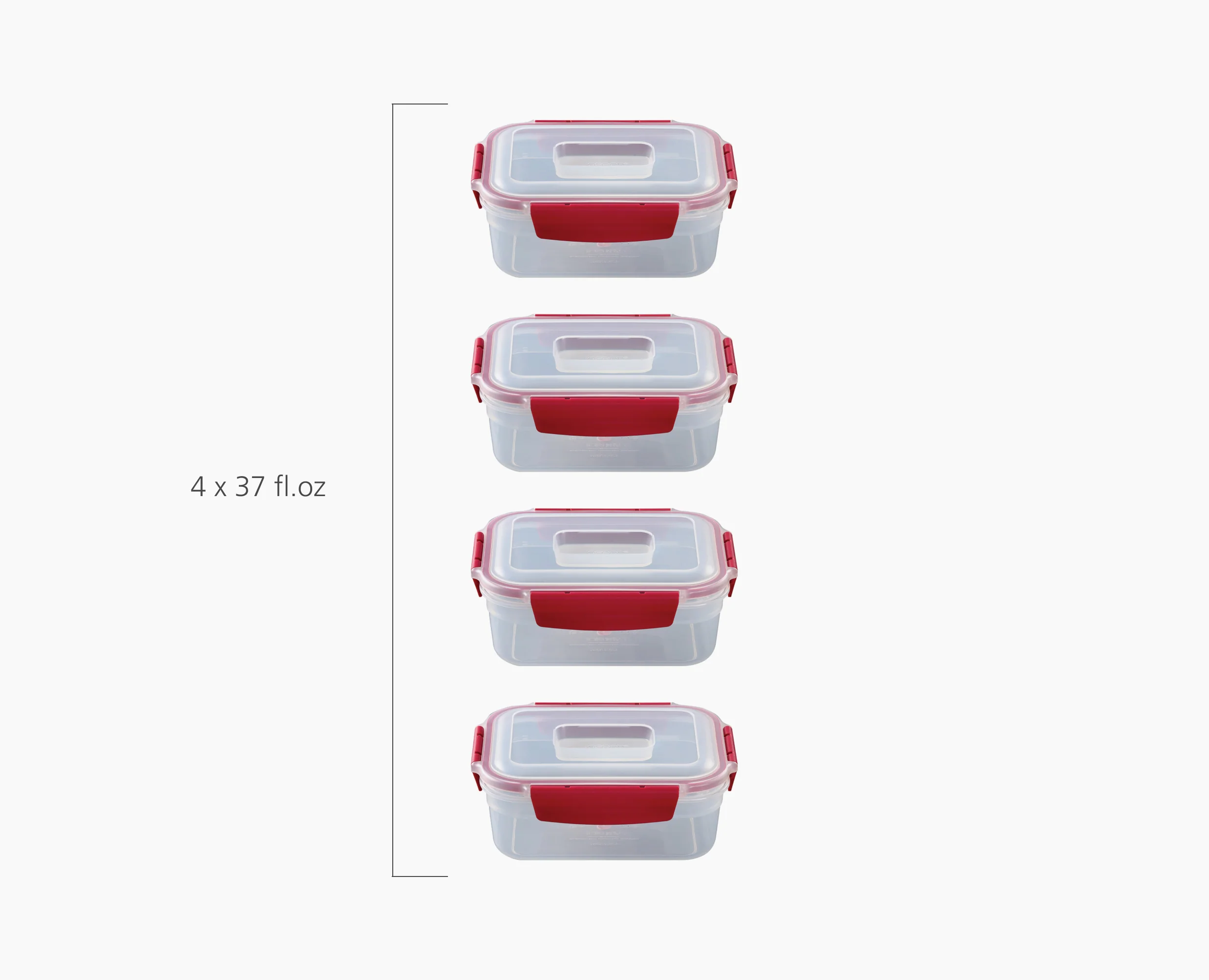 Nest™ Lock 8-Piece Red 1.1L Food Container Set - Image 5