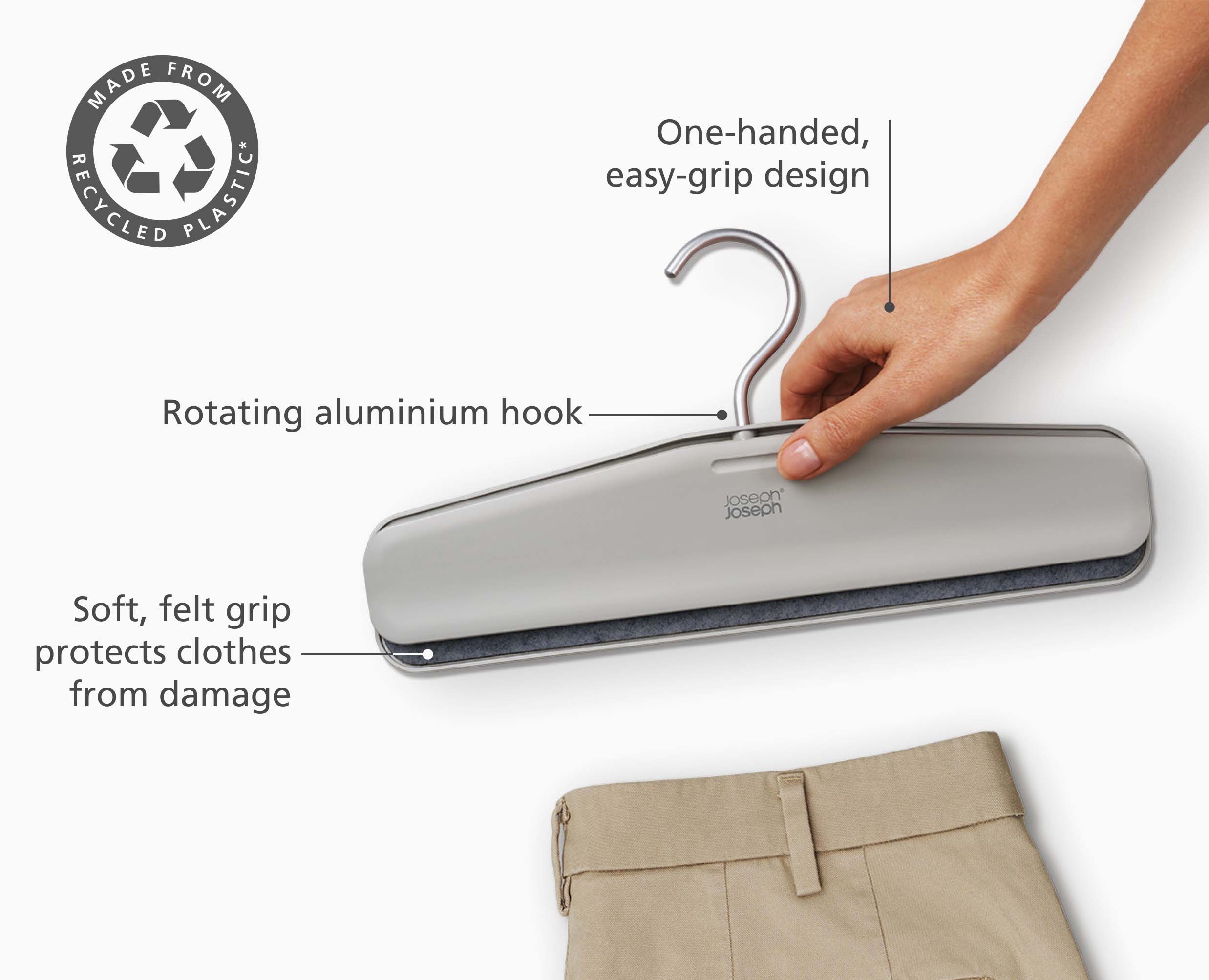 Orderly™ Easy-grip Set of 2 Ecru Skirt & Pants Hangers - Image 4