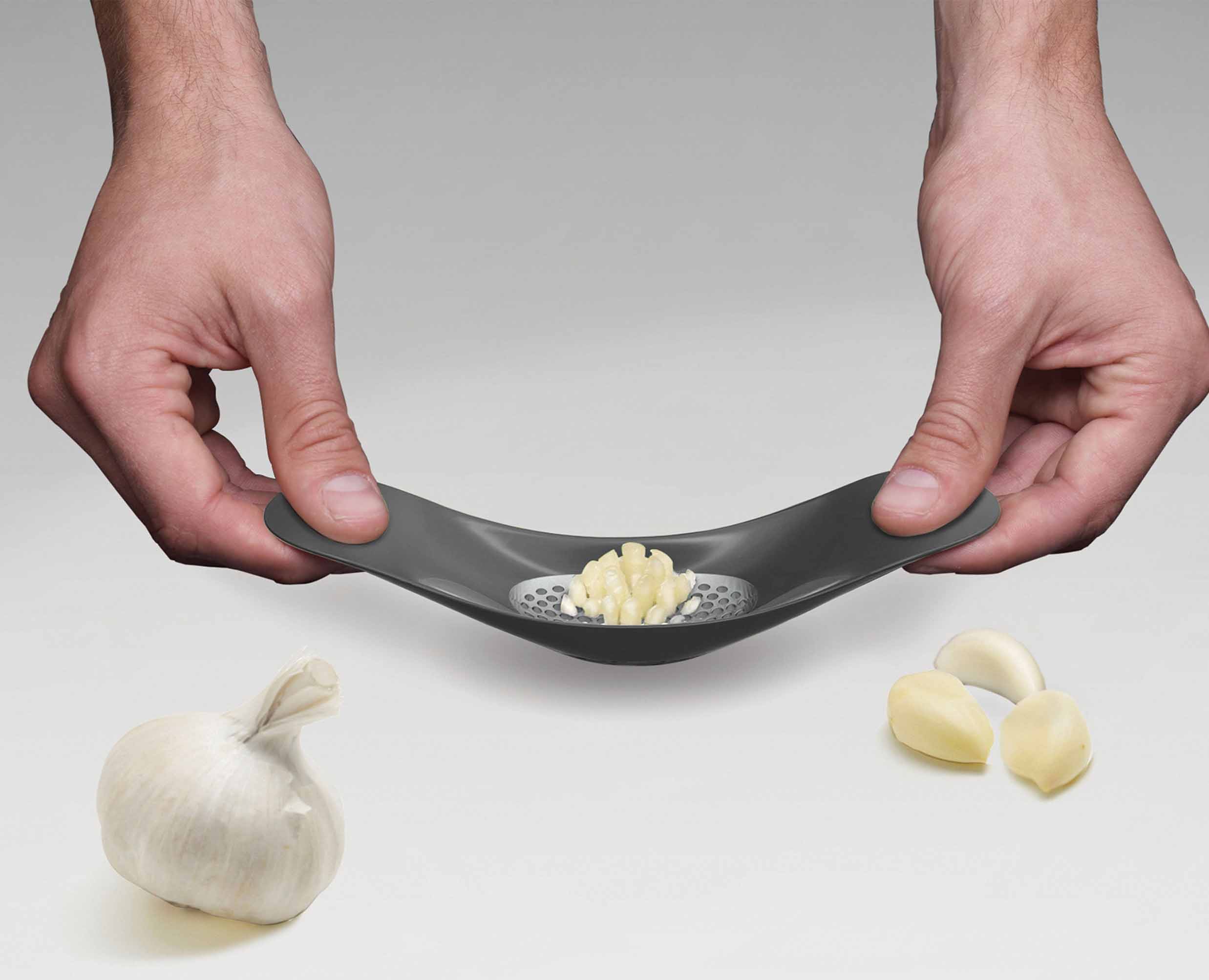 Rocker™ Silver Garlic Crusher - Image 4