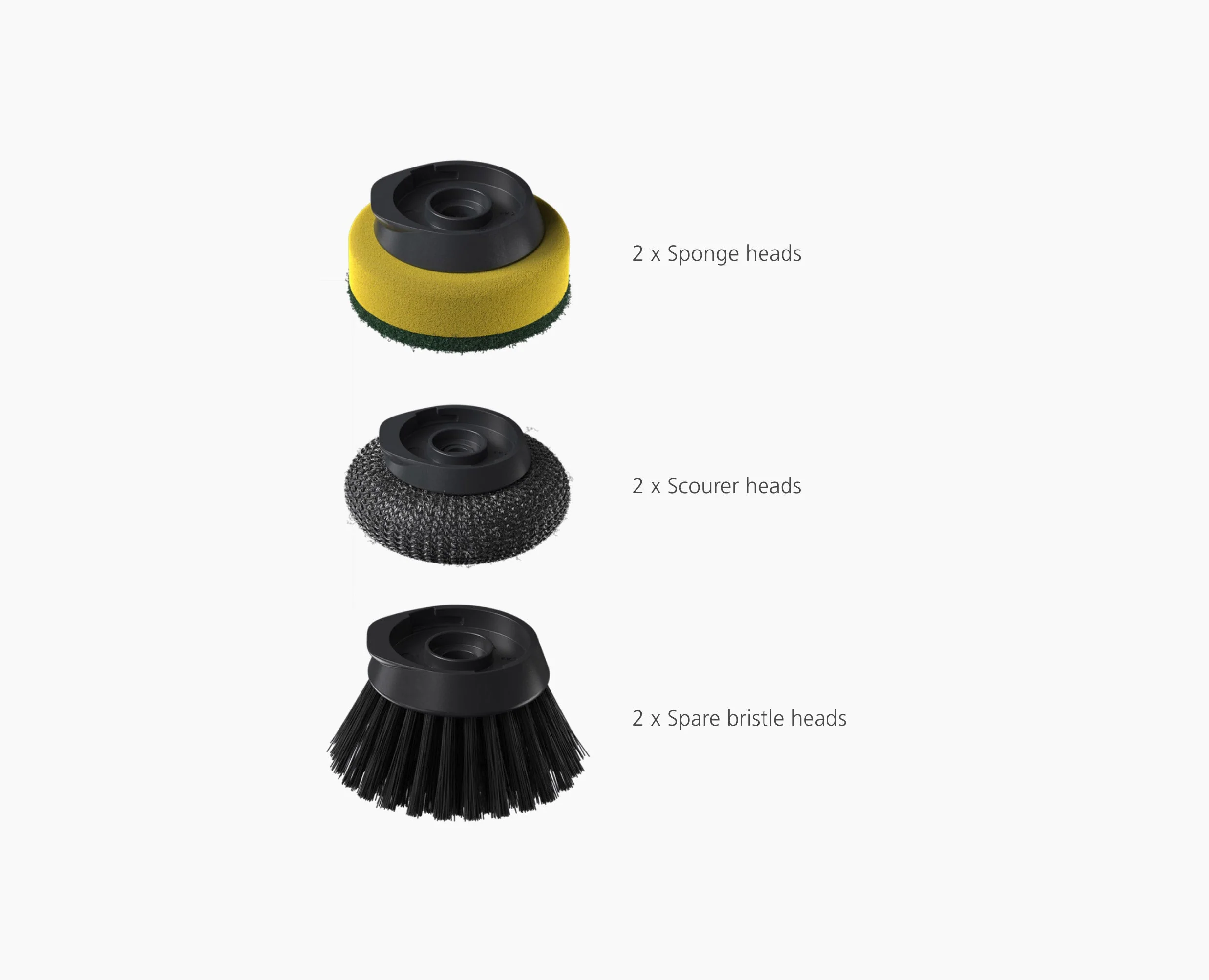SinkTech™ Compact Soap Dispensing Dish Brush with Steel Stand & Extra Heads - Image 9