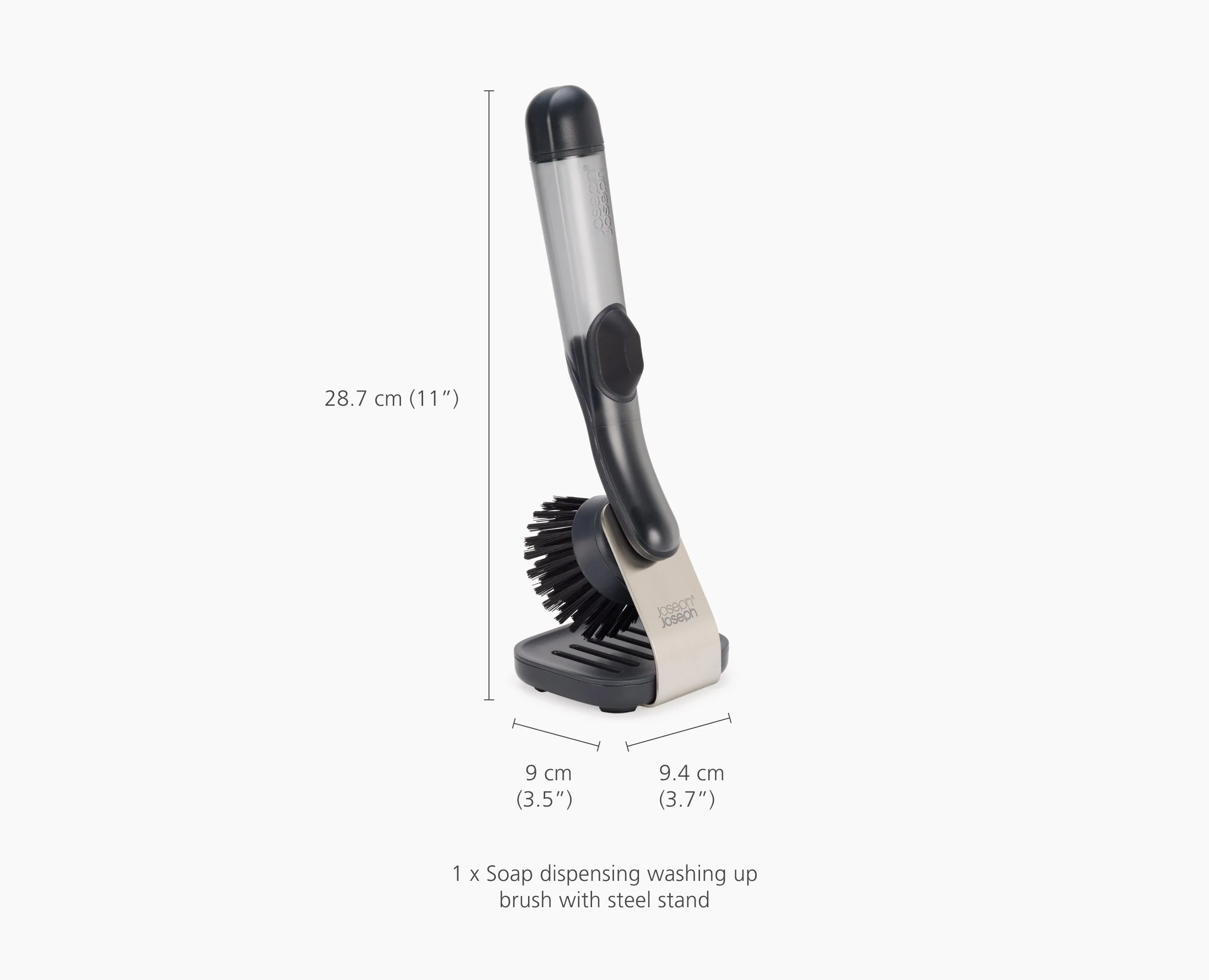 SinkTech™ Soap Dispensing Dish Brush with Steel Stand & Extra Heads - Image 8