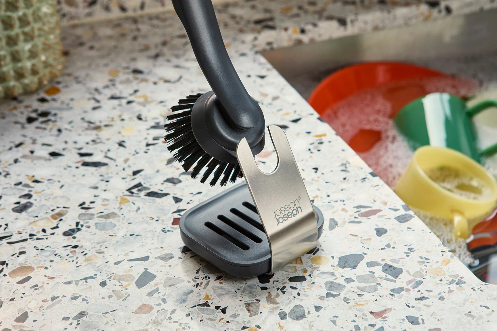 SinkTech™ Dish Brush with Steel Stand - Image 4