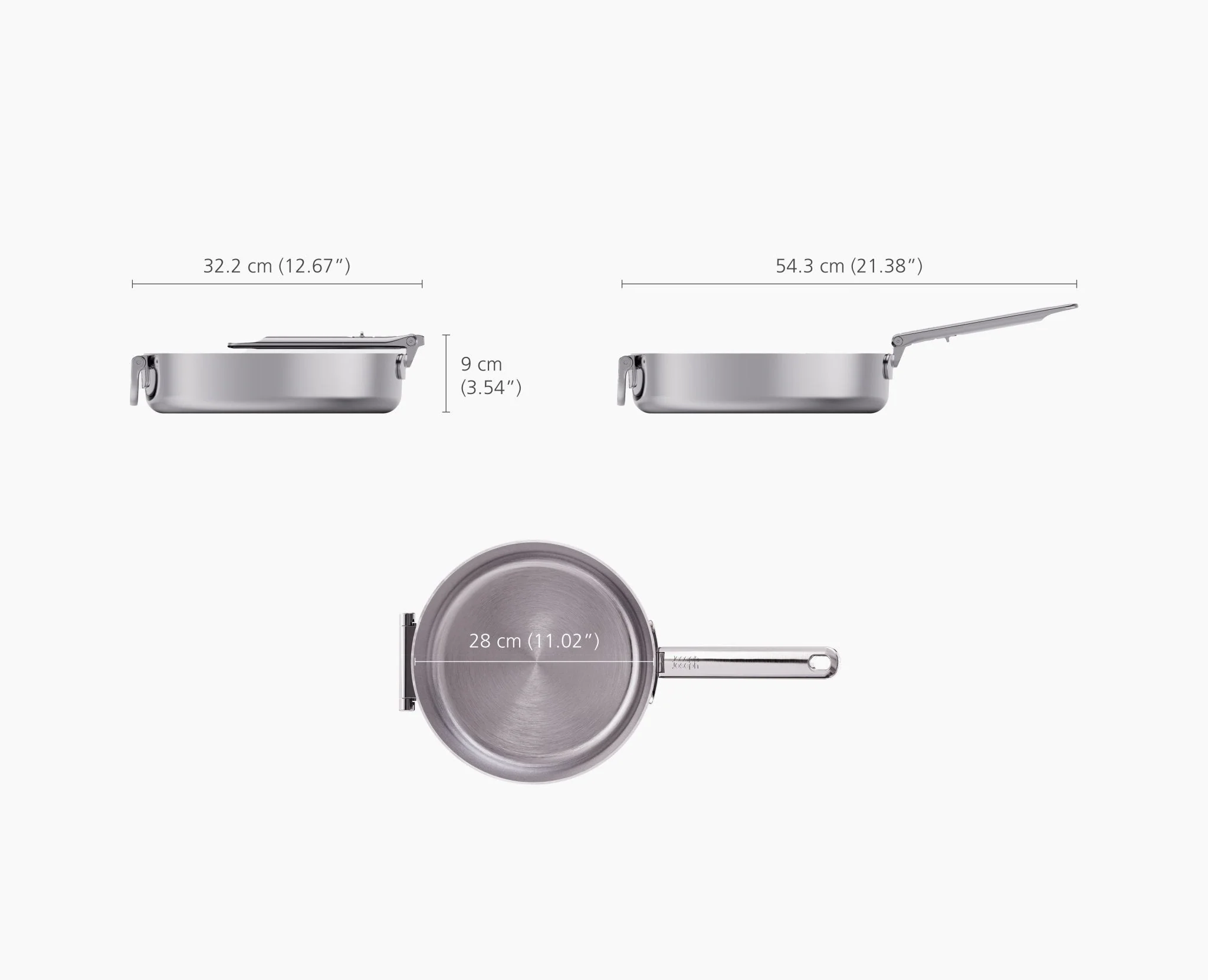 Space Steel Folding Handle 3.5Qt. Sauté Pan & Lid - Image 7