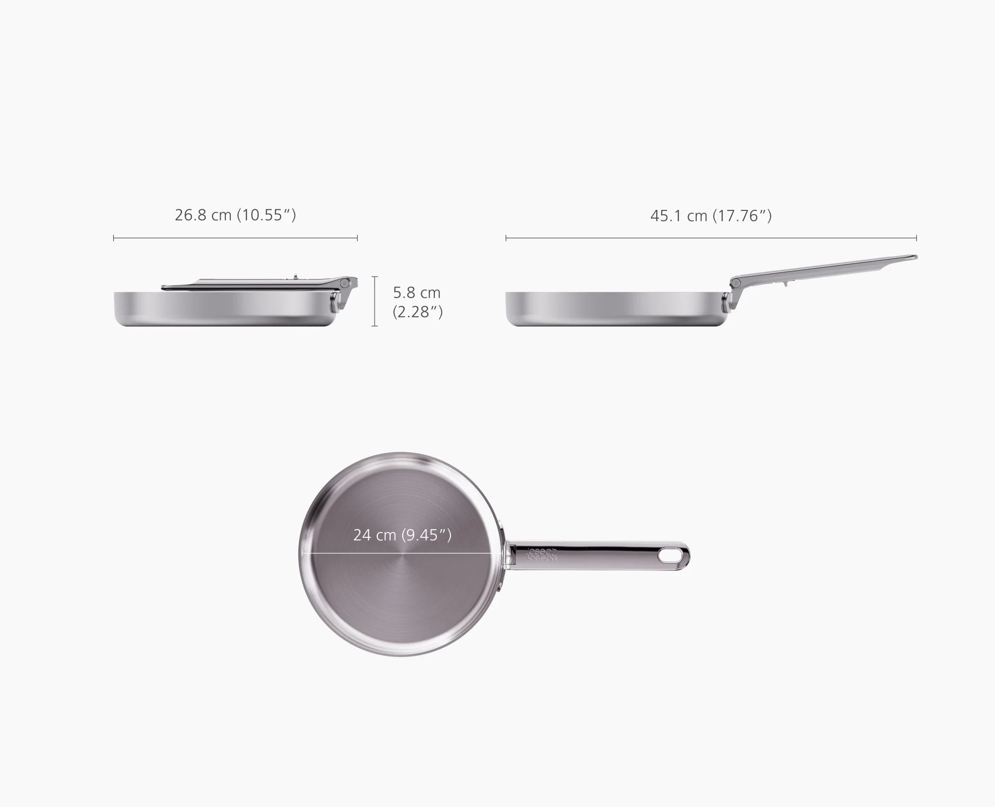 Space Steel Folding Handle 9.5" Frying Pan - Image 6