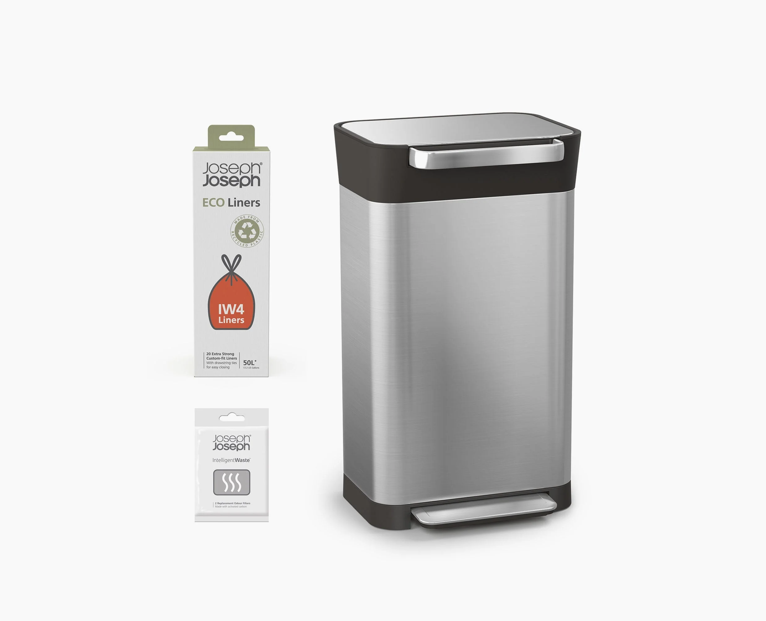 Titan 30L Stainless-steel Starter Set with Recycled Trash Bags