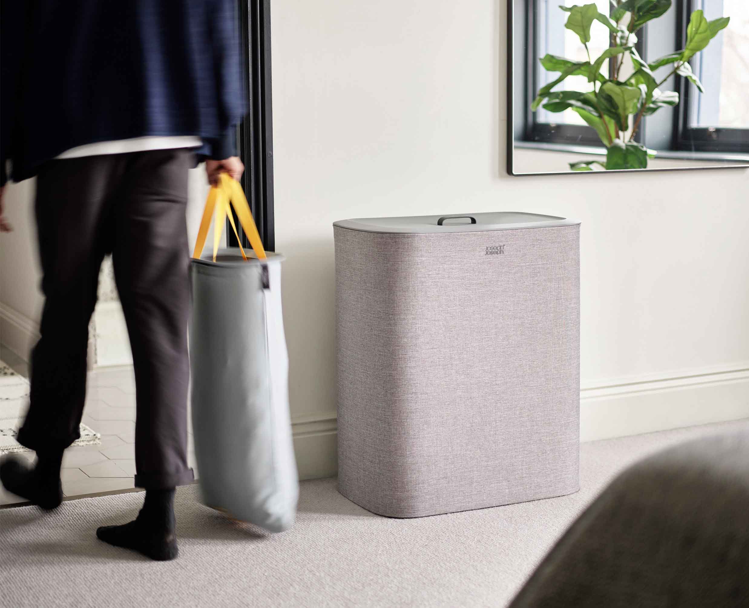 Tota Trio 90L Gray Laundry Separation Basket - Image 6