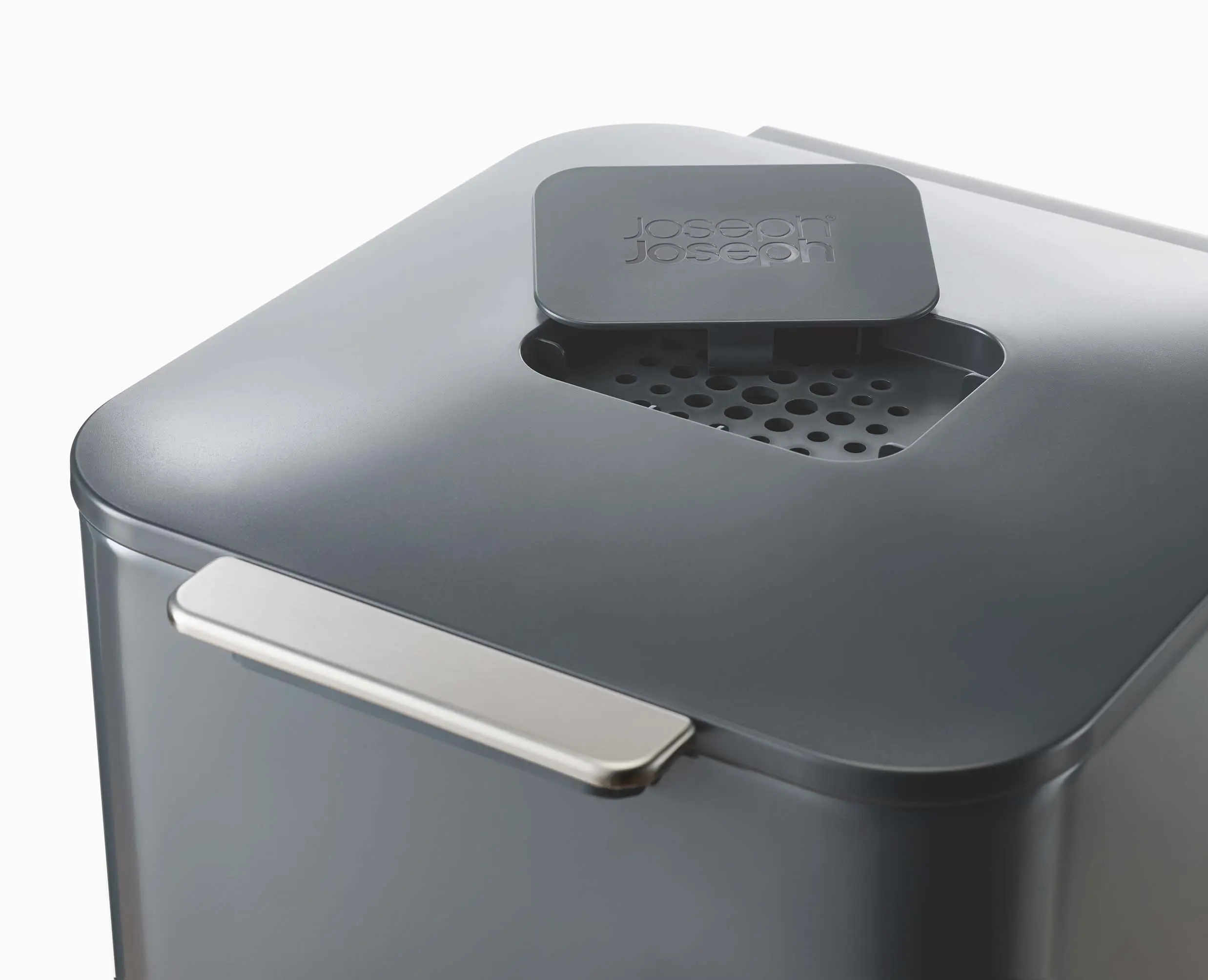 Totem Compact 40L Gray Waste & Recycling Trash Can - Image 6
