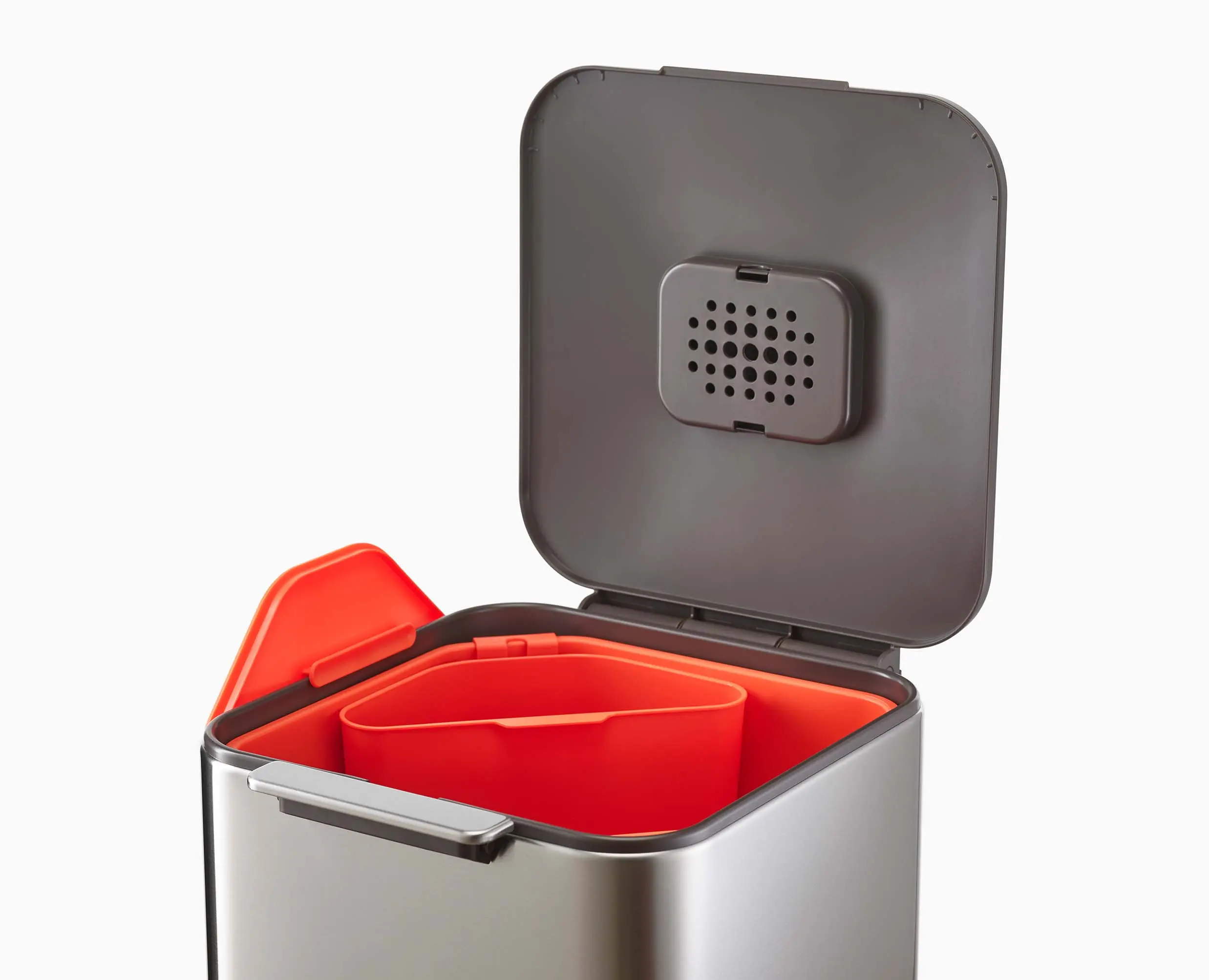 Totem Compact 40L Stainless-steel Waste & Recycling Trash Can - Image 5