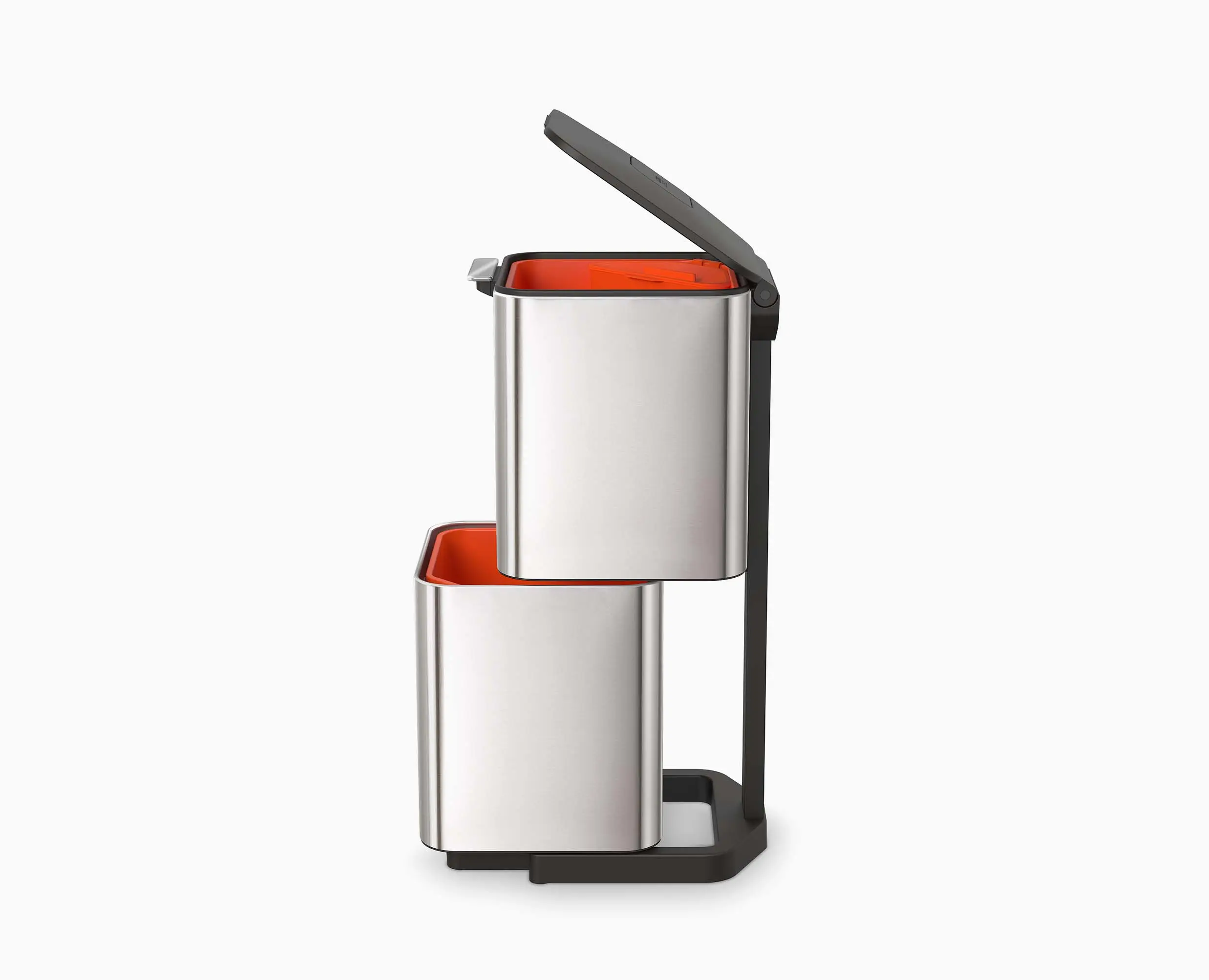 Totem Compact 40L Stainless-steel Waste & Recycling Trash Can Starter Set - Image 3