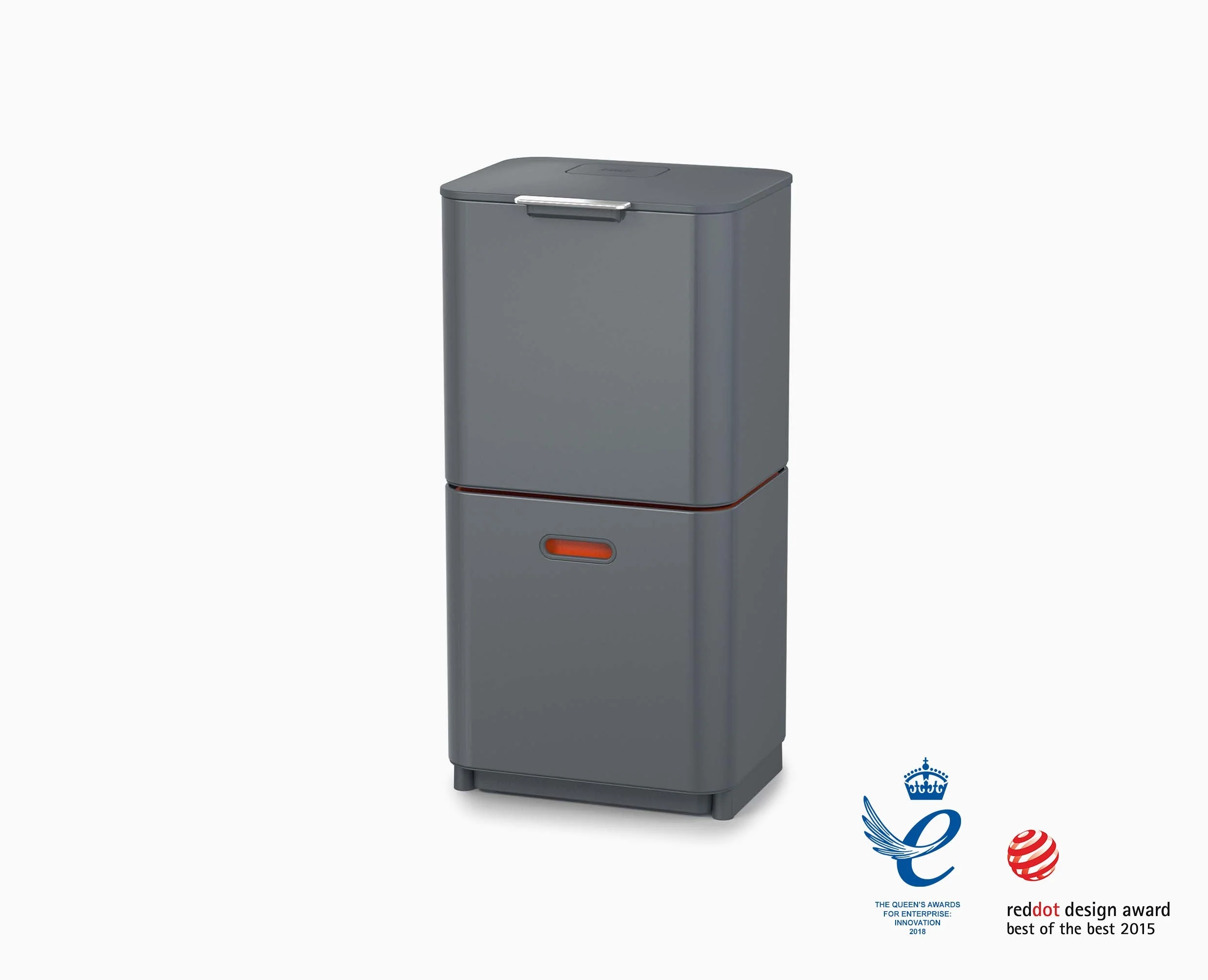Totem Max 60L Gray Waste & Recycling Trash Can - Image 4