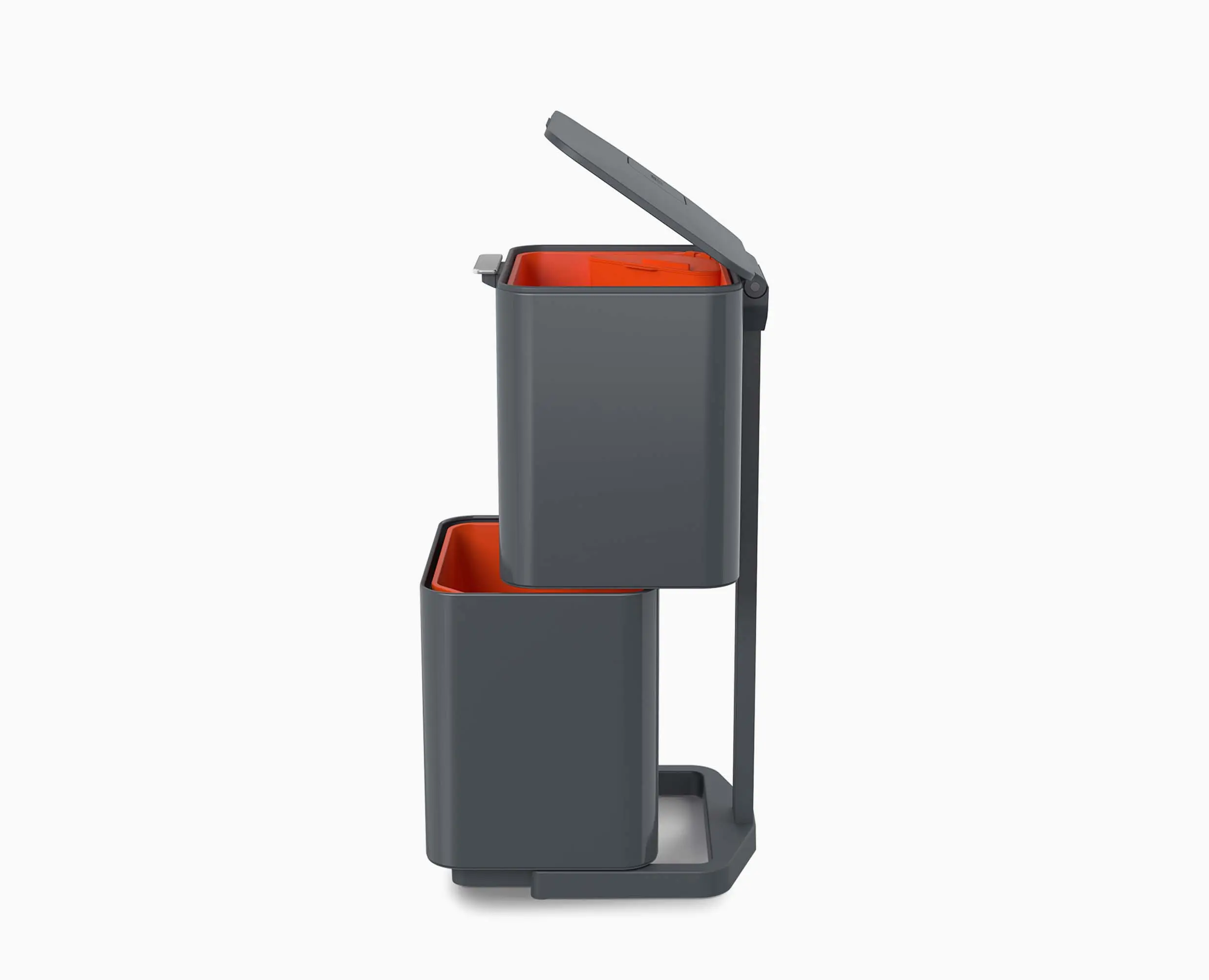 Totem Max 60L Gray Waste & Recycling Trash Can Starter Set - Image 3