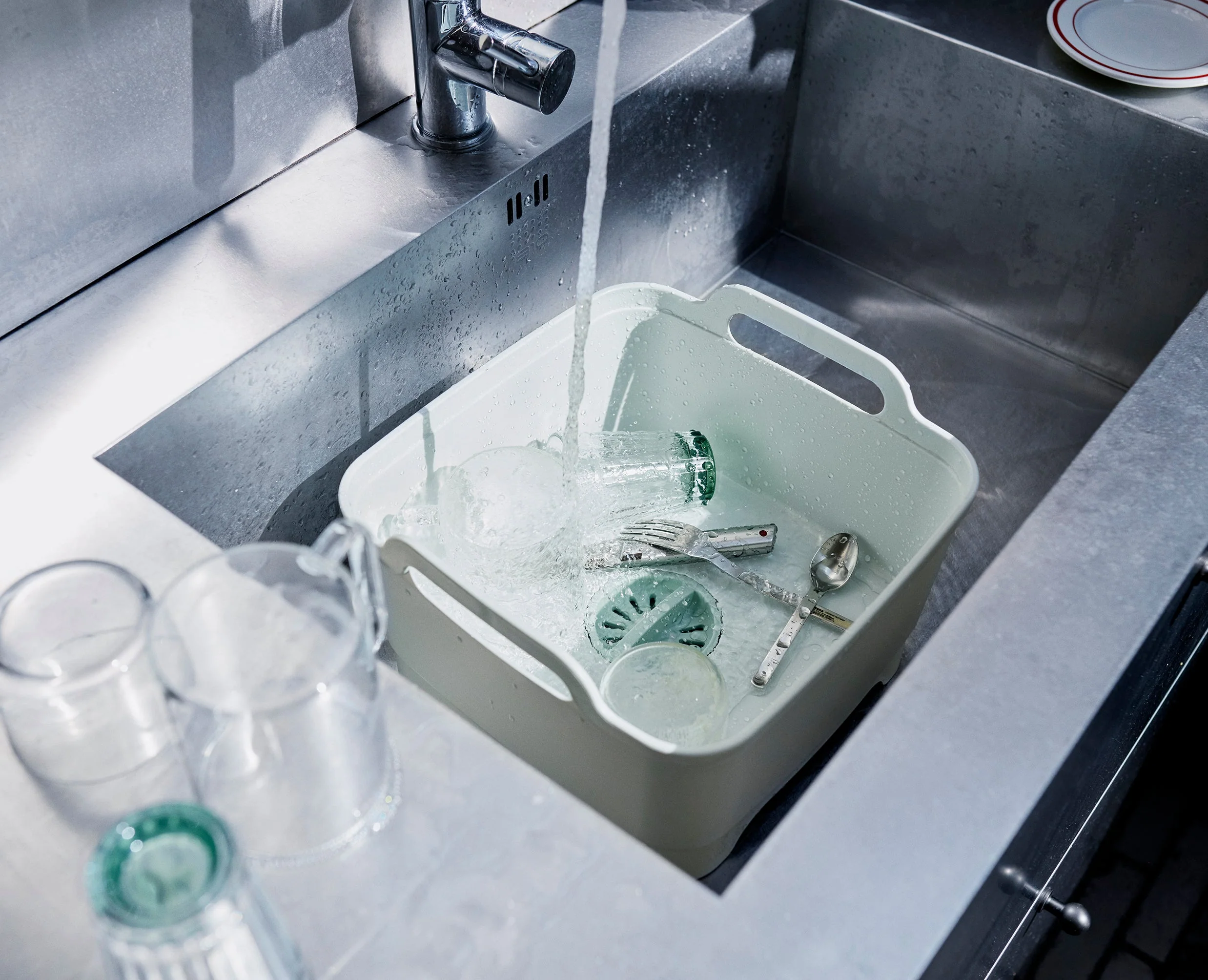 Wash&Drain™ Grey Washing-up Bowl - Image 3